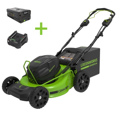Газонокосилка Greenworks GC82LM51SP2K5 самоходная 51см (в комплекте с АКБ 5 А ч и ЗУ) 2515907UB